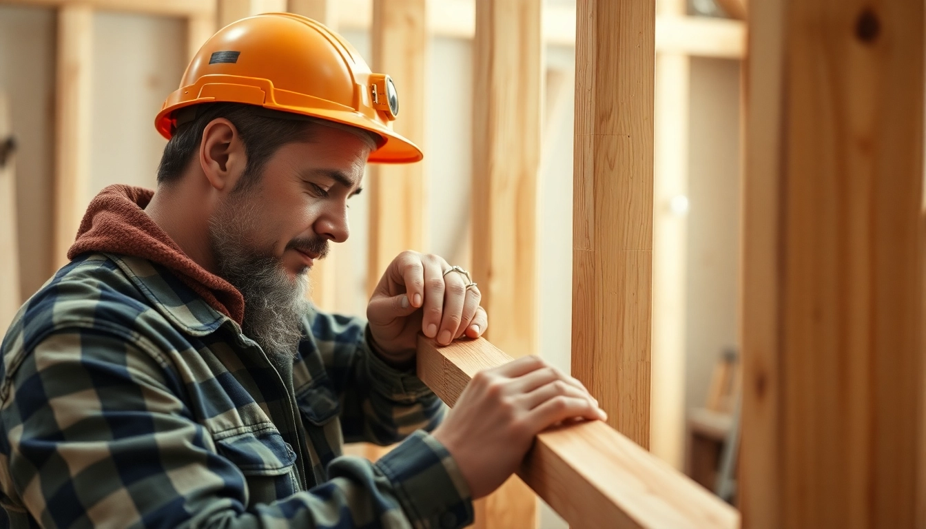 Professional framing services showcasing detailed interior wall framing for structural support and design enhancement.